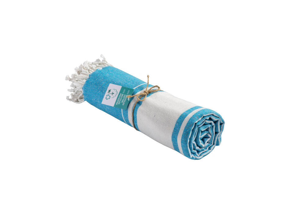 Telo mare in cotone riciclato da 150 g/m2 certificato GRS