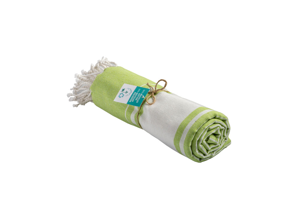 Telo mare in cotone riciclato da 150 g/m2 certificato GRS