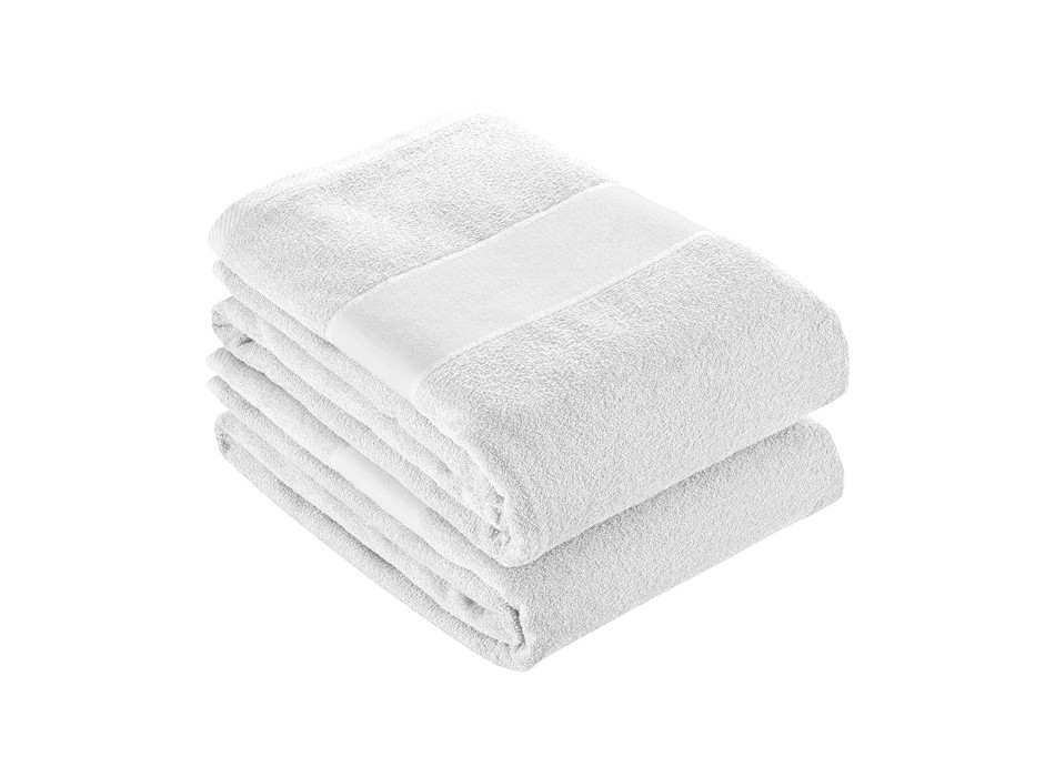 Telo spugna in cotone con banda in poliestere stampabile in sublimazione