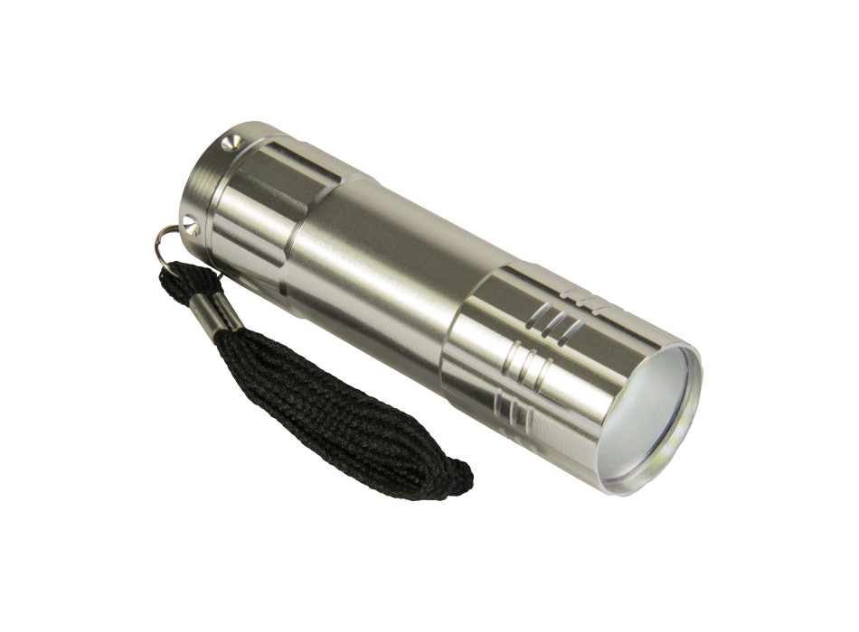 Torcia tascabile a LED COB (Chip On Board) in allumino con cordino (batterie NON incluse) Gheddi