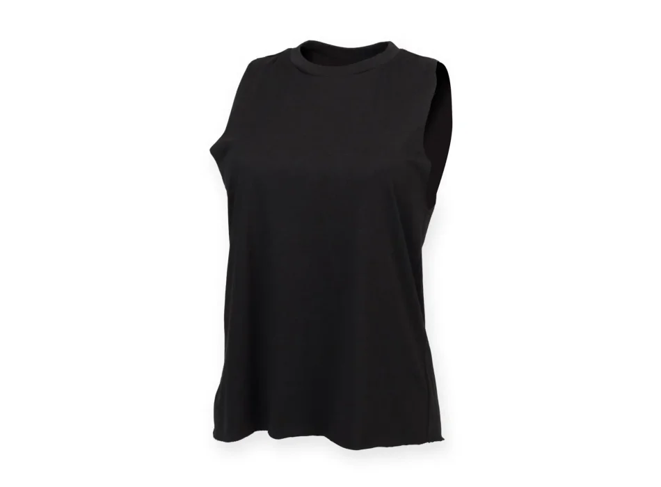 Women's High Neck Slash Armhole Vest Gheddi