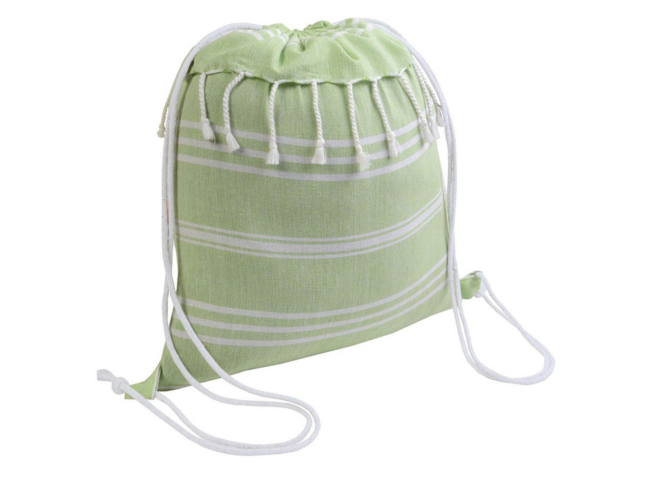 Zainetto fouta in cotone 180 g/m2 con chiusura a strappo