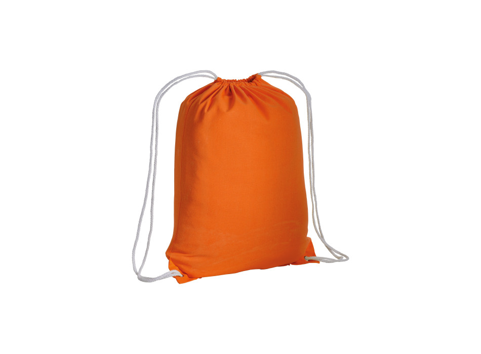 Zainetto in cotone 135 g/m2 con chiusura a strozzo