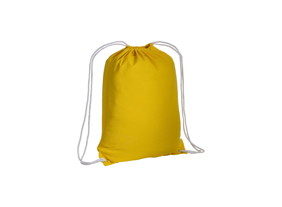 Zainetto in cotone 135 g/m2 con chiusura a strozzo