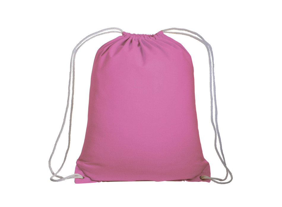 Zainetto in cotone 135 g/m2 con chiusura a strozzo
