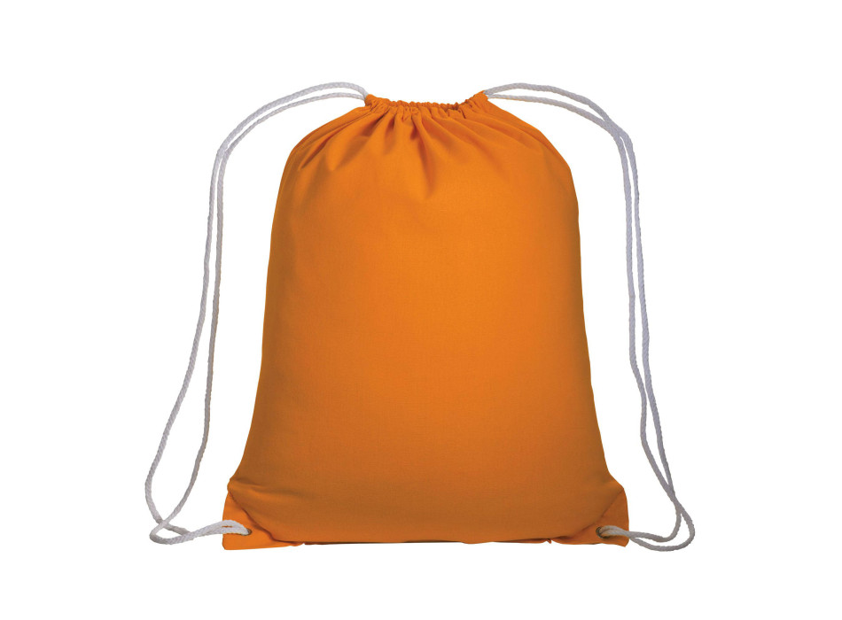 Zainetto in cotone 135 g/m2 con chiusura a strozzo