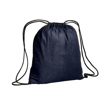 Zainetto in cotone 95 g/m2 con chiusura a strozzoZainetto in cotone con angoli rinforzati