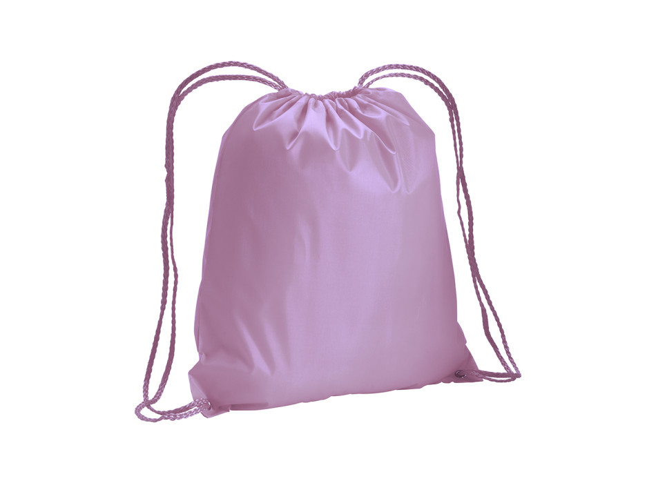 Zainetto in poliestere 210 T con chiusura a strozzo e angoli rinforzati