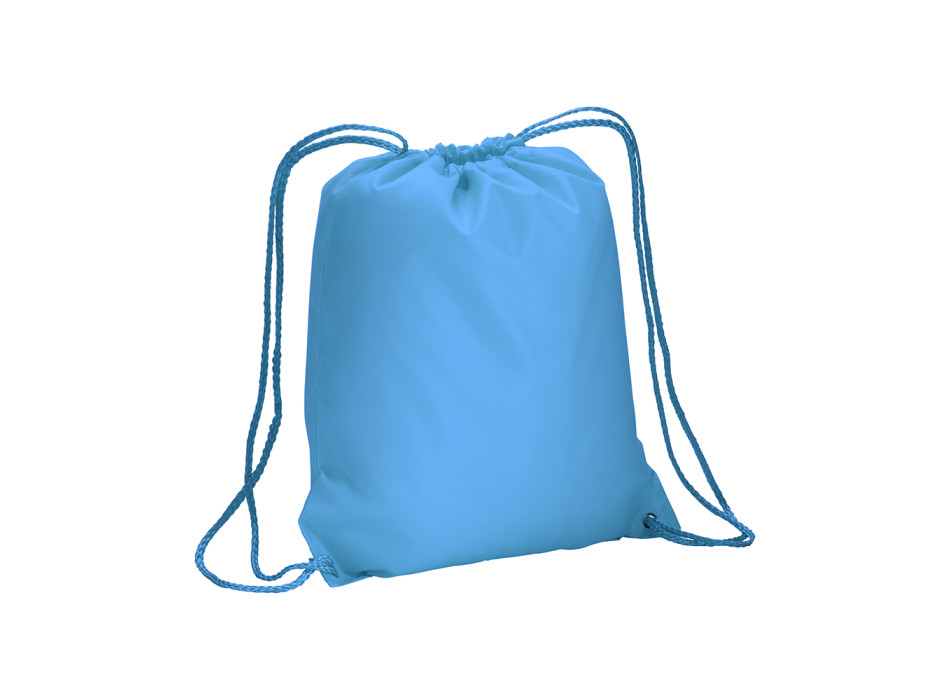 Zainetto in poliestere 210 T con chiusura a strozzo e angoli rinforzati