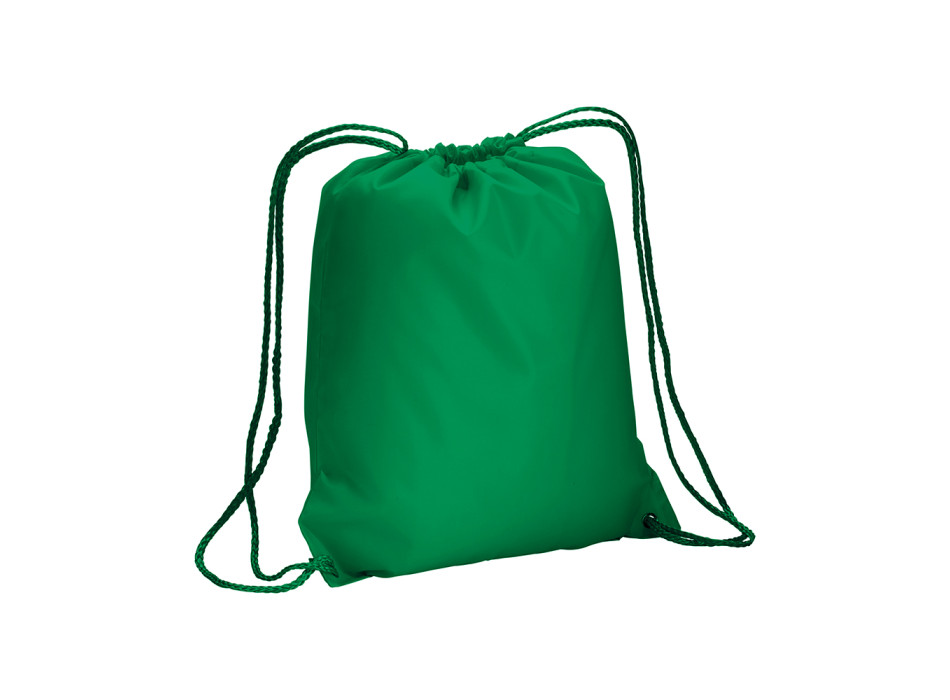 Zainetto in poliestere 210 T con chiusura a strozzo e angoli rinforzati