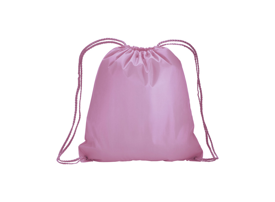 Zainetto in poliestere 210 T con chiusura a strozzo e angoli rinforzati