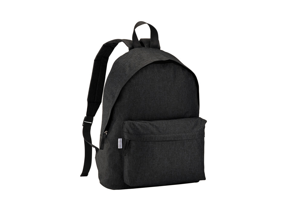 Zaino in PET riciclato  melange, 2 tasche e spallacci regolabili Gheddi