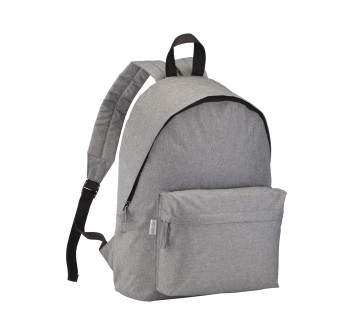Zaino in PET riciclato  melange, 2 tasche e spallacci regolabili