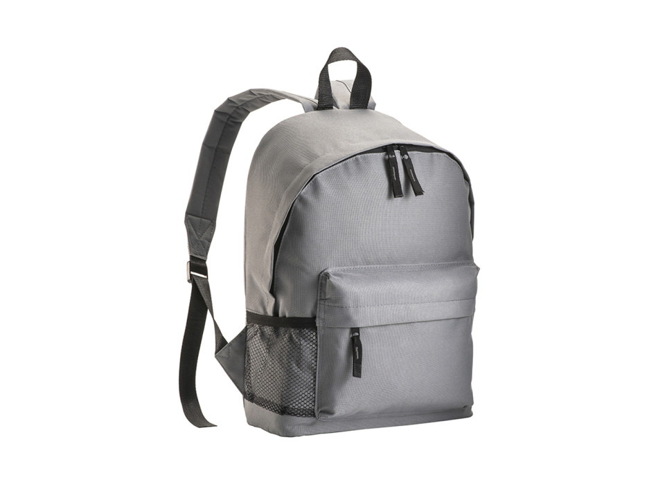 Zaino in poliestere 600D con 3 tasche, di cui una laterale retinata Gheddi