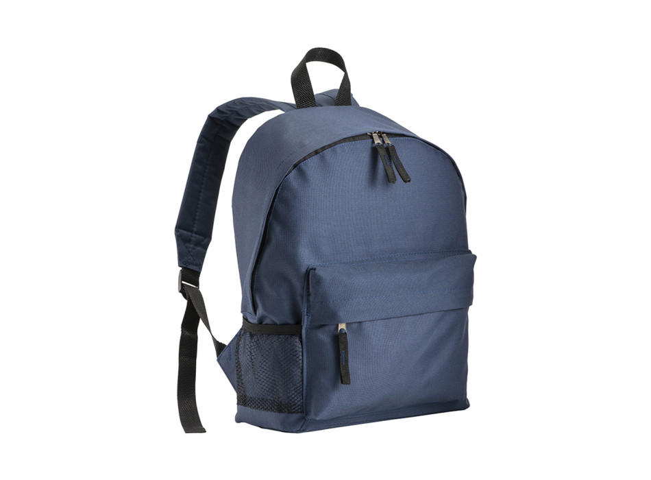 Zaino in poliestere 600D con 3 tasche, di cui una laterale retinata Gheddi