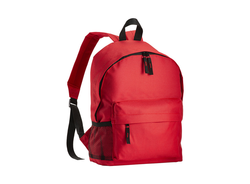 Zaino in poliestere 600D con 3 tasche, di cui una laterale retinata Gheddi