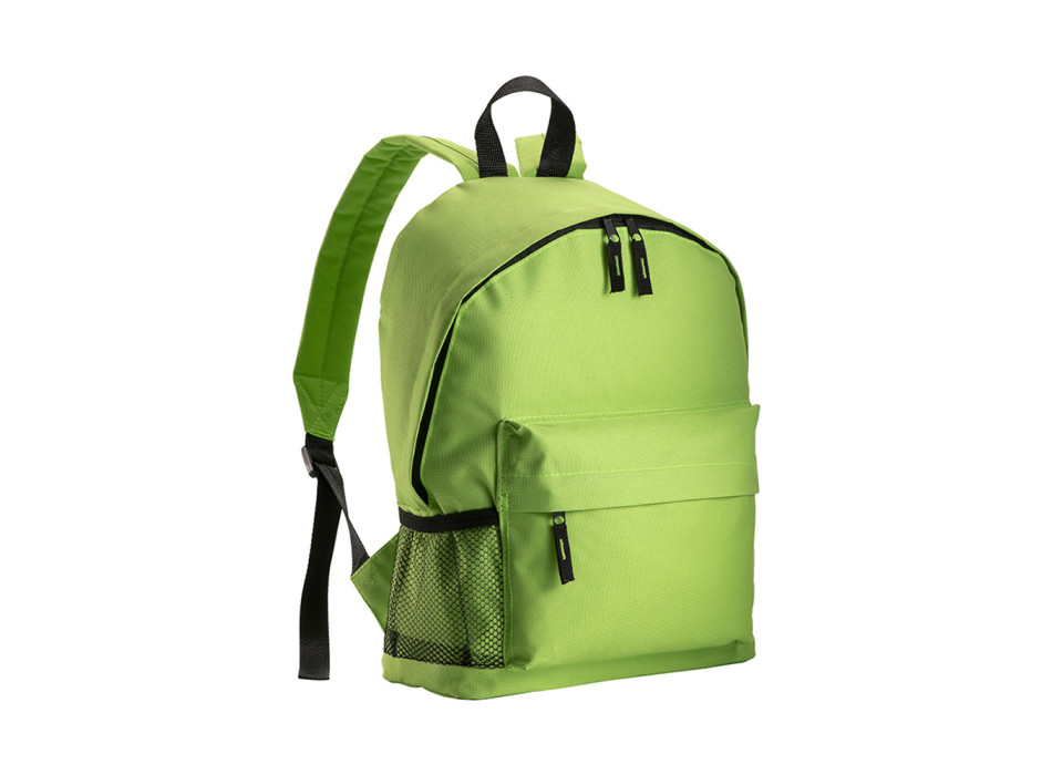 Zaino in poliestere 600D con 3 tasche, di cui una laterale retinata Gheddi