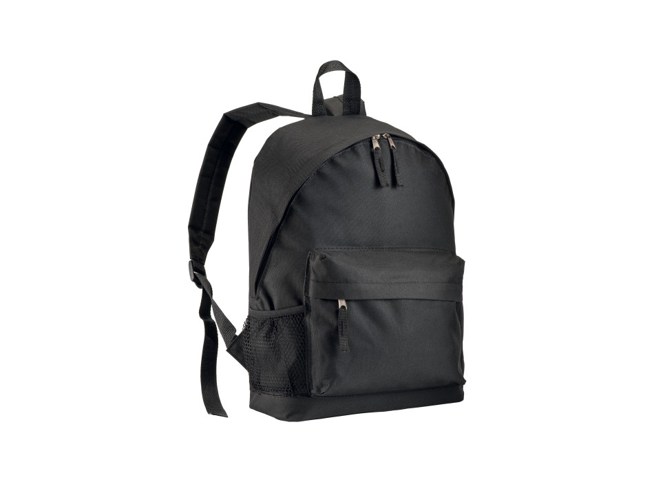 Zaino in poliestere 600D con 3 tasche, di cui una laterale retinata