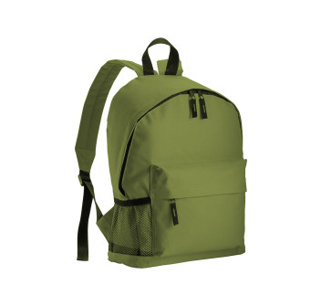 Zaino in poliestere 600D con 3 tasche, di cui una laterale retinata