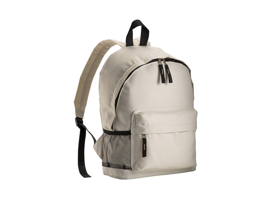 Zaino in poliestere 600D con 3 tasche, di cui una laterale retinata Gheddi