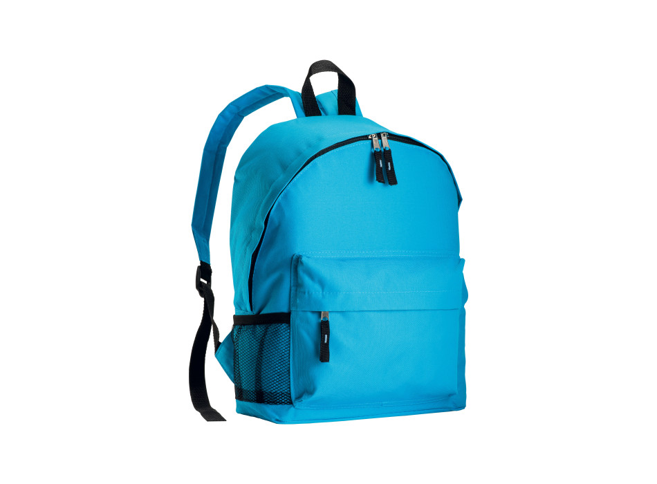 Zaino in poliestere 600D con 3 tasche, di cui una laterale retinata