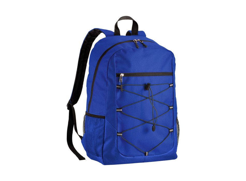 Zaino in poliestere 600D con 4 tasche di cui 2 laterali retinate