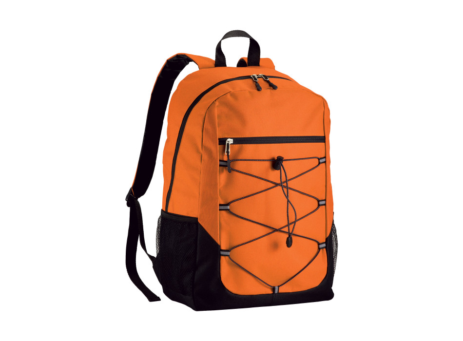 Zaino in poliestere 600D con 4 tasche di cui 2 laterali retinate