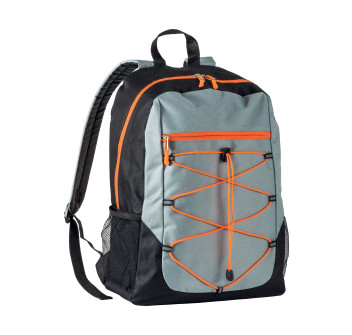 Zaino in poliestere 600D con 4 tasche di cui 2 laterali retinate