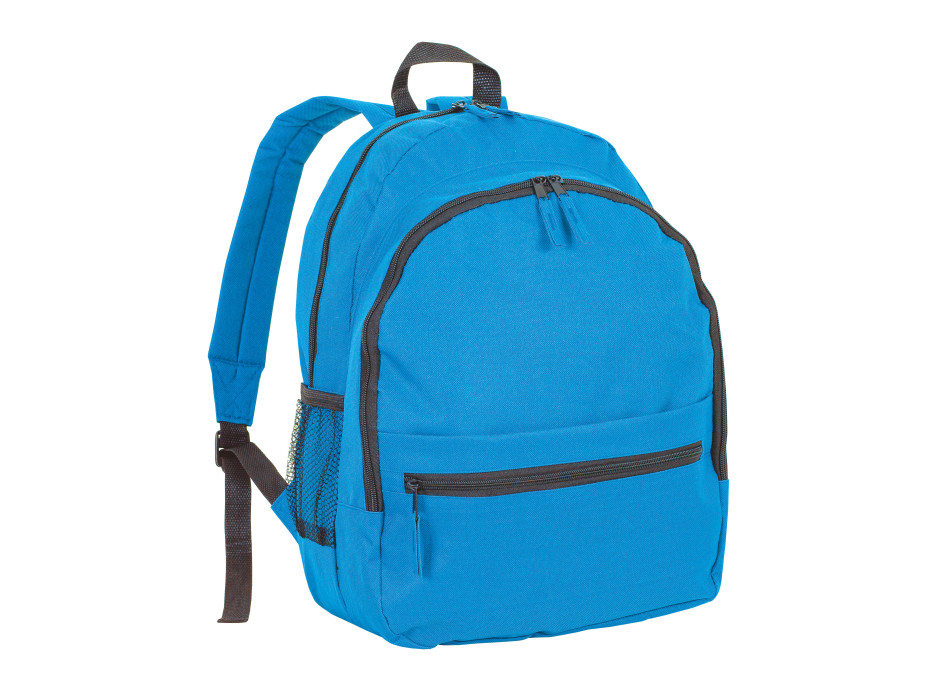 Zaino in poliestere 600D con 6 tasche di cui due laterali retinate