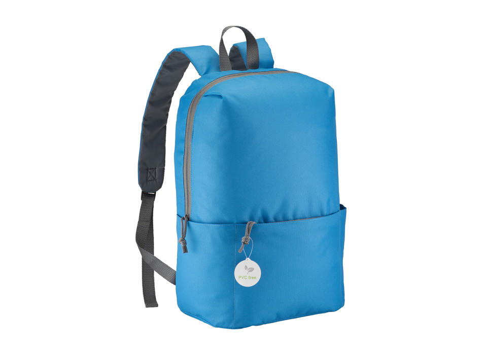 Zaino in poliestere senza PVC con quattro tasche, spallacci regolabili Gheddi