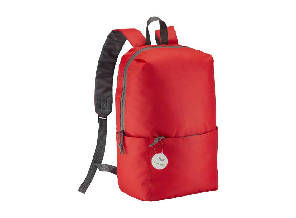 Zaino in poliestere senza PVC con quattro tasche, spallacci regolabili Gheddi