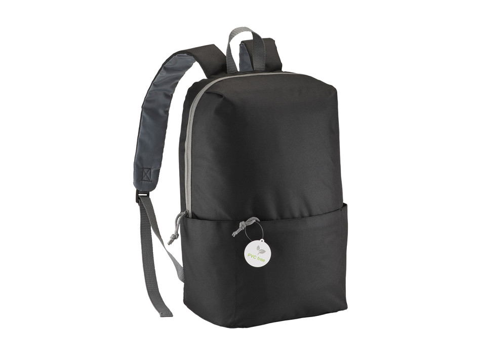 Zaino in poliestere senza PVC con quattro tasche, spallacci regolabili Gheddi