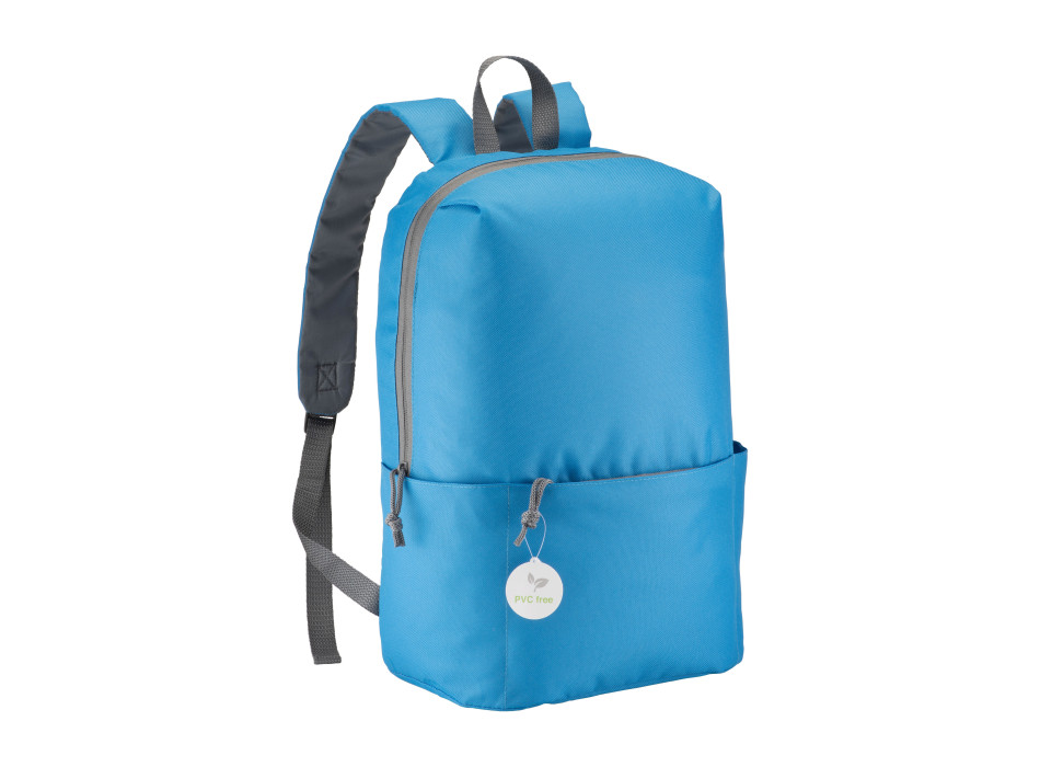 Zaino in poliestere senza PVC con quattro tasche, spallacci regolabili