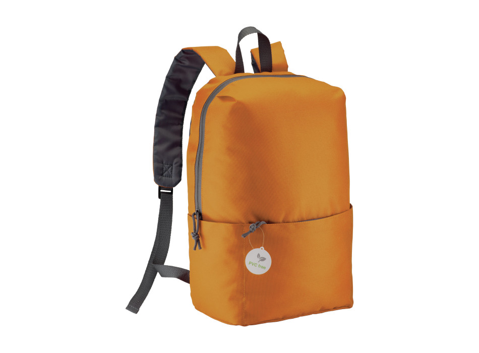 Zaino in poliestere senza PVC con quattro tasche, spallacci regolabili