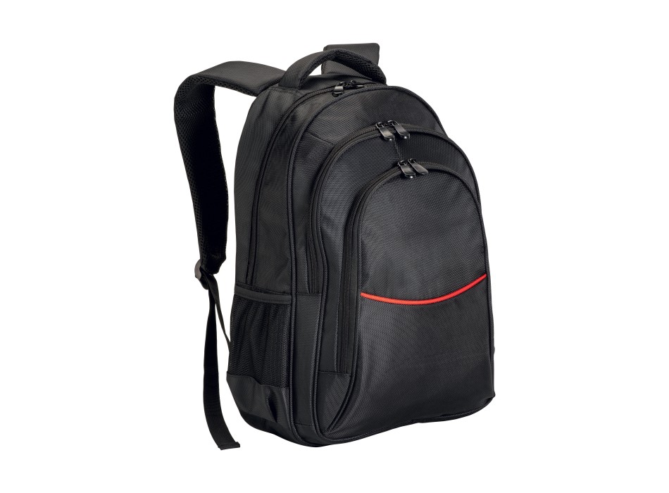 Zaino porta computer poliestere 1680d con tre tasche. tasca principale porta pc