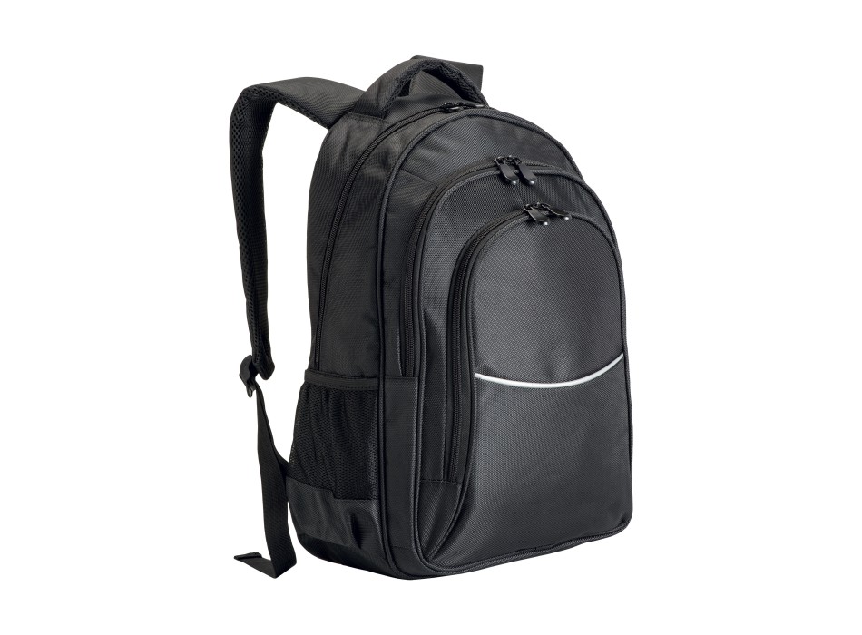 Zaino porta computer poliestere 1680d con tre tasche. tasca principale porta pc