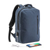 Zaino porta computer poliestere two tone con tre tasche con porta USB esterna Gheddi