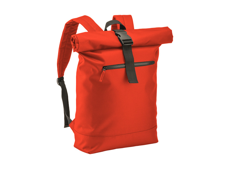 Zaino Roll porta PC (17") in poliestere riciclato R-PET con tasca esterna con cerniera Gheddi