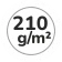 210 g/m2