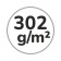 302 g/m2