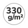 330 g/m2