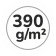390 g/m2