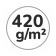 420 g/m2