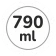 790 ml
